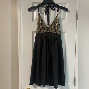 Victoria's Secret Black and Gold Dress